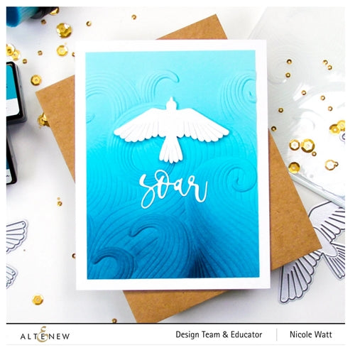 Simon Says Stamp! Altenew MIGHTY WAVES 3D Embossing Folder ALT6208