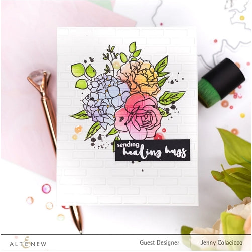 Simon Says Stamp! Altenew BRICK WALL 3D Embossing Folder ALT6206
