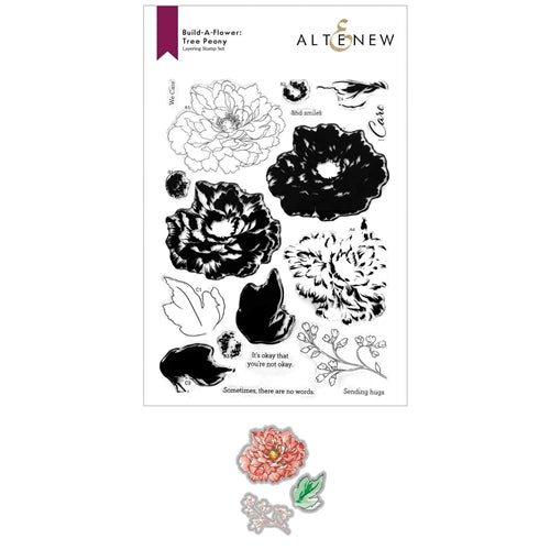 Simon Says Stamp! Altenew Build a Flower TREE PEONY Clear Stamp and Die Bundle ALT6156*