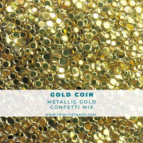 Simon Says Stamp! Trinity Stamps GOLD COIN METALLIC CONFETTI Embellishment Box 953931