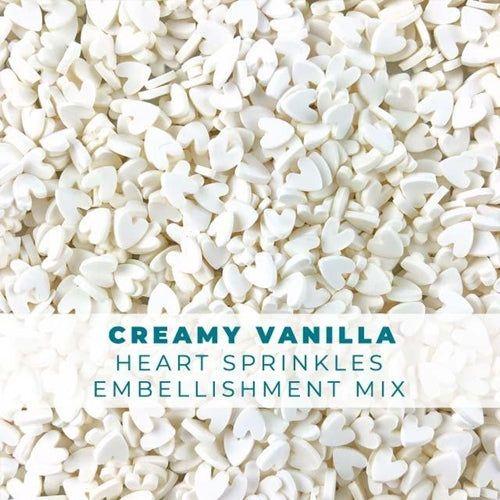 Simon Says Stamp! Trinity Stamps CREAMY VANILLA HEART SPRINKLE Embellishment Box 454150