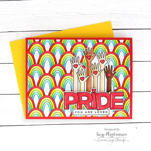 Simon Says Stamp! CZ Design Stamps and Dies YOU ARE LOVED set415yal Rainbows | color-code:ALT7