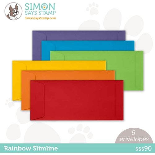 Simon Says Stamp! Simon Says Stamp Envelopes SLIMLINE RAINBOW PACK Open End sss90