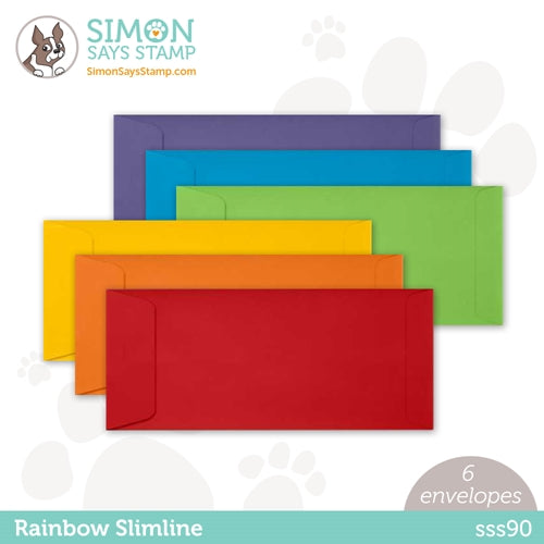 Simon Says Stamp! Simon Says Stamp Envelopes SLIMLINE RAINBOW PACK Open End sss90
