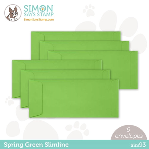 Simon Says Stamp! Simon Says Stamp Envelopes SLIMLINE SPRING GREEN Open End sss93