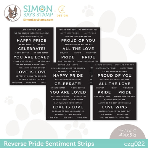 Simon Says Stamp! CZ Design Sentiment Strips REVERSE PRIDE czg022