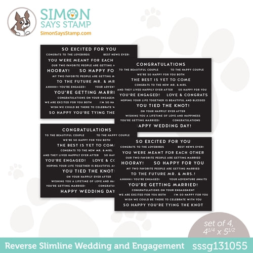 Simon Says Stamp! Simon Says Stamp Sentiment Strips REVERSE WEDDING sssg131055