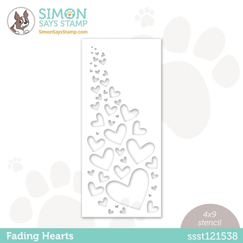Simon Says Stamp! Simon Says Stamp Stencil FADING HEARTS ssst121538