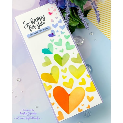 Simon Says Stamp! Simon Says Stamp Stencil FADING HEARTS ssst121538 | color-code:ALT11