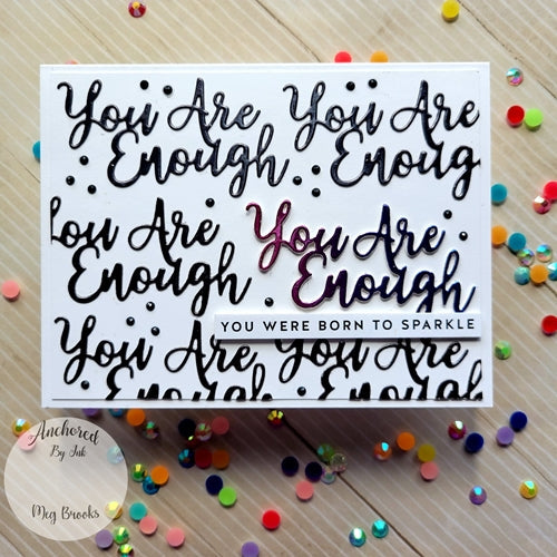 Simon Says Stamp! Simon Says Stamp YOU ARE ENOUGH Wafer Dies sssd112373