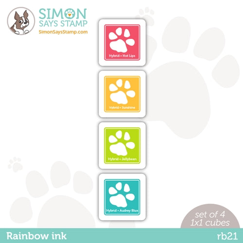 Simon Says Stamp! Simon Says Stamp Hybrid Ink Pad Cube Set RAINBOW rb21 Rainbows