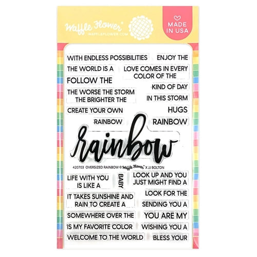 Simon Says Stamp! Waffle Flower OVERSIZED RAINBOW Clear Stamps 420703