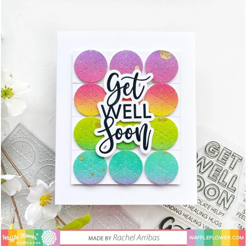 Simon Says Stamp! Waffle Flower GET WELL Sentiments Clear Stamps 420701