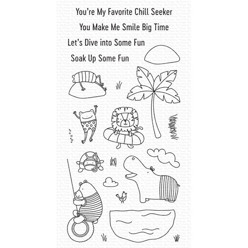 Simon Says Stamp! My Favorite Things SWIMMING HOLE FRIENDS Clear Stamps cs574*