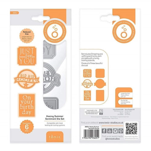 Simon Says Stamp! Tonic HOORAY SUMMER SENTIMENTS Die Set 3605e*