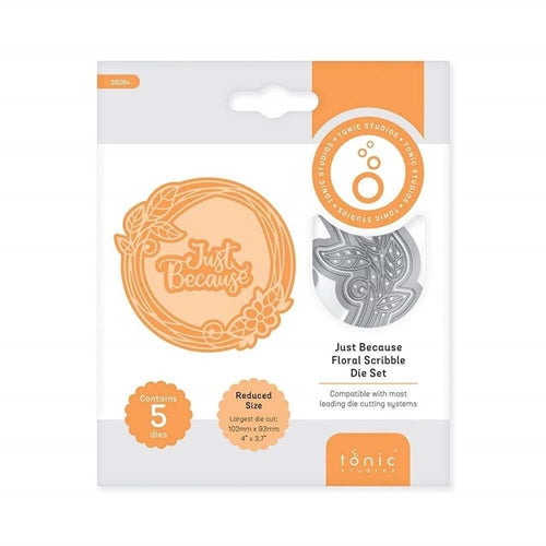 Simon Says Stamp! Tonic JUST BECAUSE FLORAL SCRIBBLE FRAME Die Set 3828e*