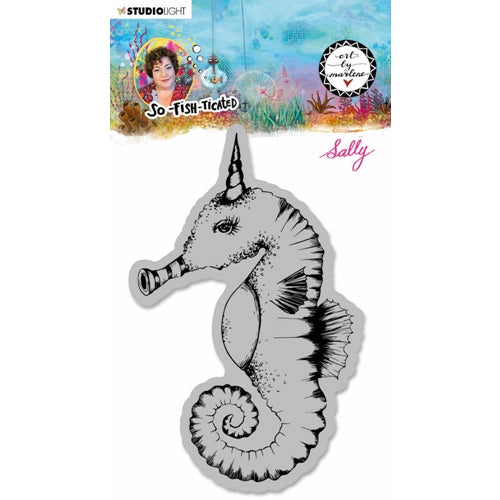 Simon Says Stamp! Studio Light SALLY SEA HORSE So-Fish-Ticated ABM Cling Stamps abmsftstamp16*