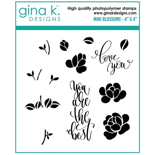 Simon Says Stamp! Gina K Designs MINI BLOSSOMS Clear Stamps gkd0106*