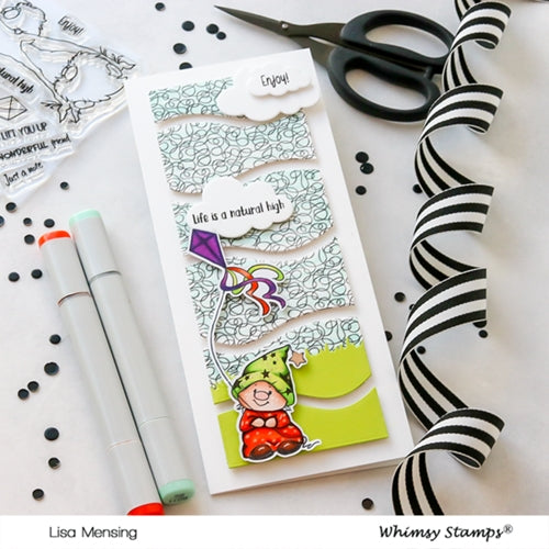 Simon Says Stamp! Whimsy Stamps SCRIBBLES BACKGROUND Cling Stamp DDB0059*