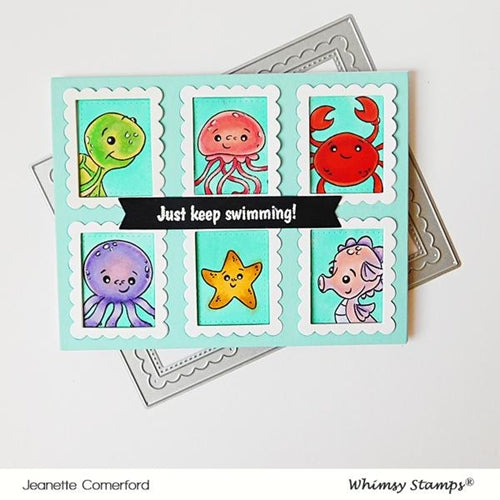 Simon Says Stamp! Whimsy Stamps SCALLOP SIX A2 Die WSD545*