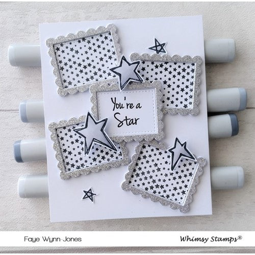 Simon Says Stamp! Whimsy Stamps SCALLOP SIX A2 Die WSD545*