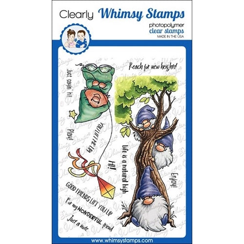 Simon Says Stamp! Whimsy Stamps GNOME LIFT YOU UP Clear Stamps C1117a*