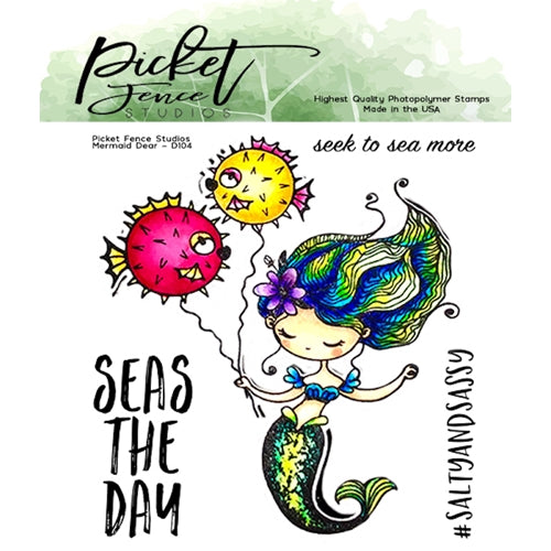 Simon Says Stamp! Picket Fence Studios MERMAID DEAR Clear Stamps d104*