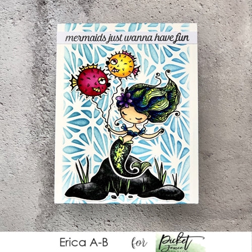 Simon Says Stamp! Picket Fence Studios MERMAID DEAR Clear Stamps d104*