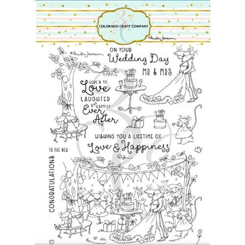 Simon Says Stamp! Colorado Craft Company Anita Jeram HAPPILY EVER AFTER Clear Stamps AJ462*
