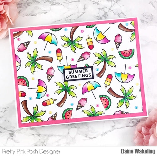 Simon Says Stamp! Pretty Pink Posh SUMMER WREATH Clear Stamps
