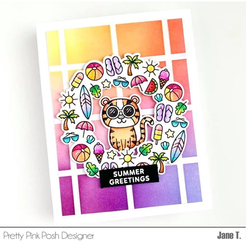 Simon Says Stamp! Pretty Pink Posh SUMMER WREATH Clear Stamps