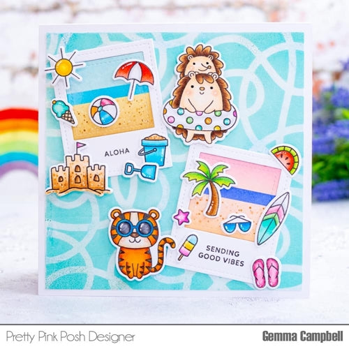 Simon Says Stamp! Pretty Pink Posh SUMMER FUN Clear Stamps