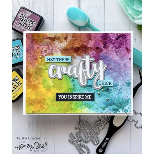 Simon Says Stamp! Honey Bee CRAFTY BUZZWORD Clear Stamp Set hbst344 | color-code:ALT02