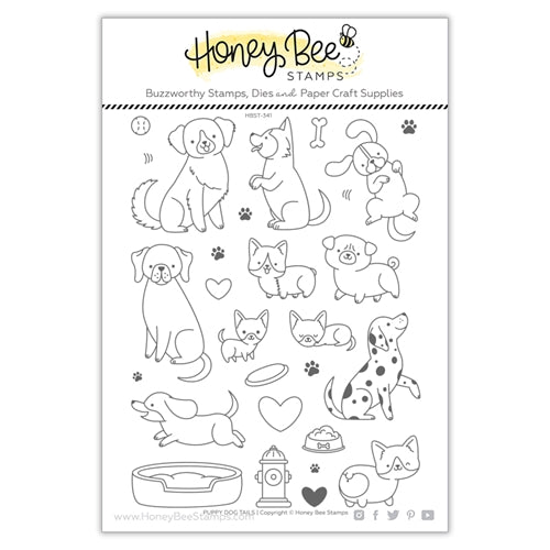 Simon Says Stamp! Honey Bee PUPPY DOG TAILS Clear Stamp Set hbst341