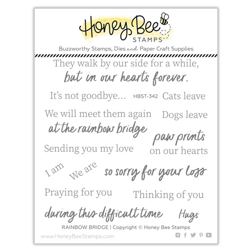 Simon Says Stamp! Honey Bee RAINBOW BRIDGE Clear Stamp Set hbst342