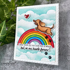 Simon Says Stamp! Honey Bee RAINBOW BRIDGE Clear Stamp Set hbst342