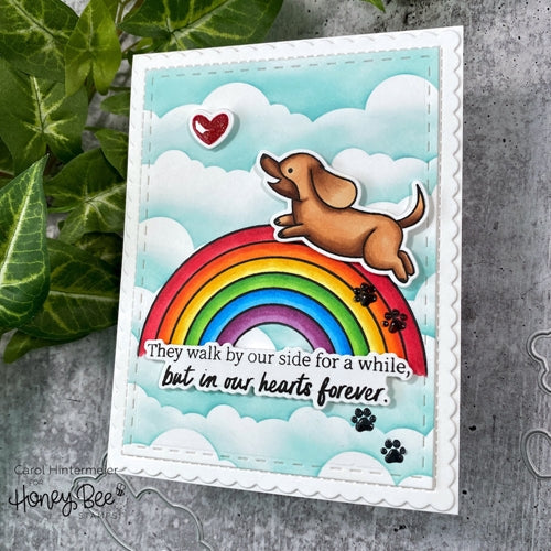 Simon Says Stamp! Honey Bee RAINBOW BRIDGE Clear Stamp Set hbst342