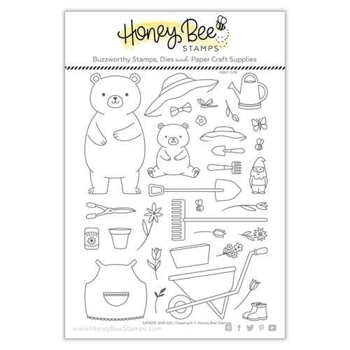 Simon Says Stamp! Honey Bee SADIE AND SIS Clear Stamp Set hbst338*