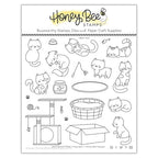 Simon Says Stamp! Honey Bee SMITTEN KITTENS Clear Stamp Set hbst340