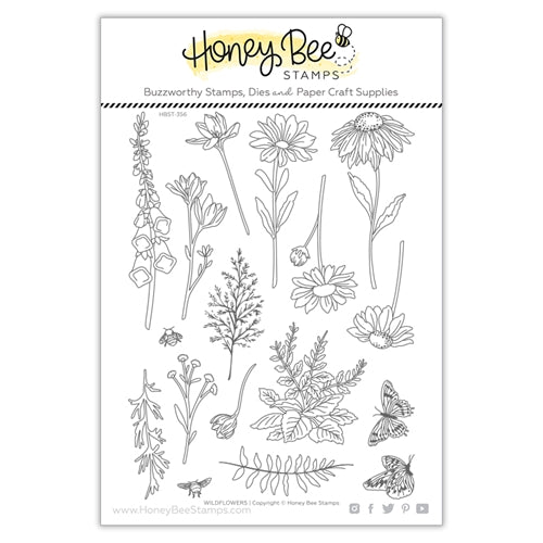 Simon Says Stamp! Honey Bee WILDFLOWERS Clear Stamp Set hbst356