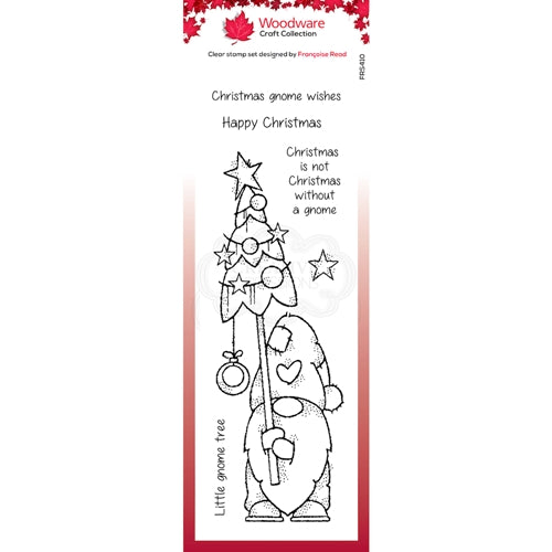 Simon Says Stamp! Woodware Craft Collection TALL TREE GNOME Clear Stamp frs410