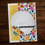 Simon Says Stamp! Paper Rose CONGRATS CIRCLE WITH RADIAL DETAIL Die 21315*