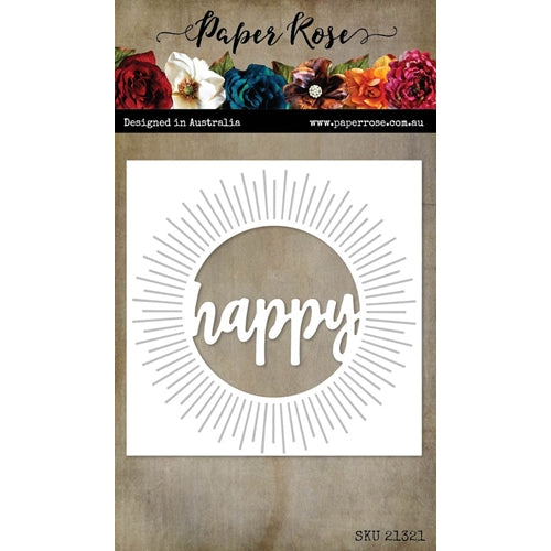 Simon Says Stamp! Paper Rose HAPPY CIRCLE WITH RAYS DETAIL Die 21321*