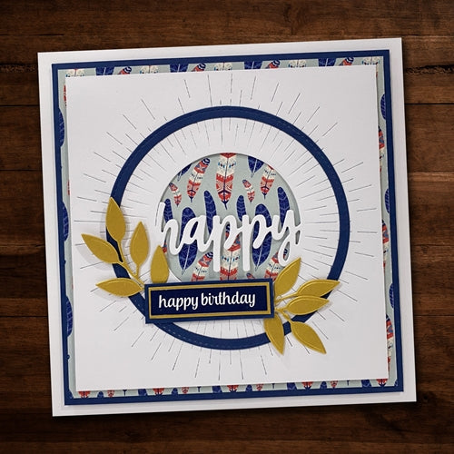 Simon Says Stamp! Paper Rose HAPPY CIRCLE WITH RAYS DETAIL Die 21321*