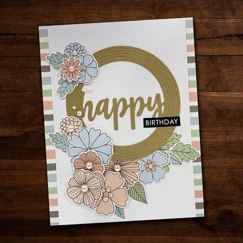 Simon Says Stamp! Paper Rose HAPPY CIRCLE WITH RAYS DETAIL Die 21321*