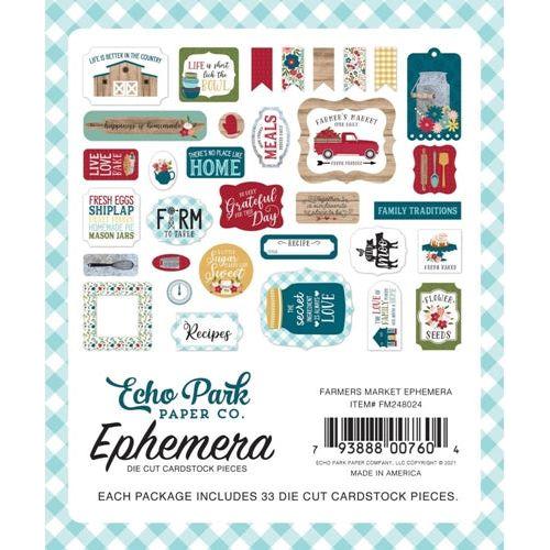Simon Says Stamp! Echo Park FARMER'S MARKET Ephemera fm248024*