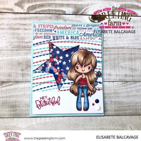 Simon Says Stamp! The Greeting Farm MISS ANYA JEANS Clear Stamps tgf593 | color-code:ALT1