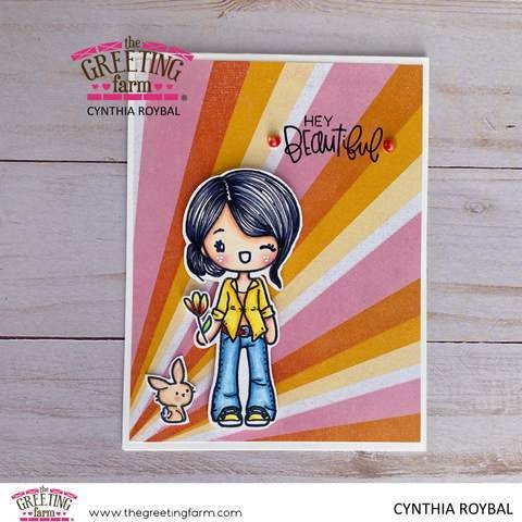 Simon Says Stamp! The Greeting Farm MISS ANYA JEANS Clear Stamps tgf593 | color-code:ALT2