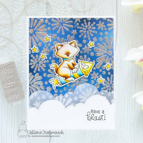 Simon Says Stamp! Newton's Nook Designs FIREWORKS Stencils NN2106T01