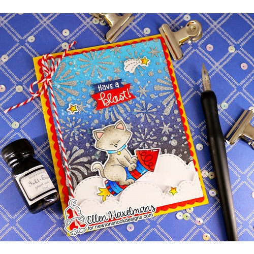 Simon Says Stamp! Newton's Nook Designs FIREWORKS Stencils NN2106T01